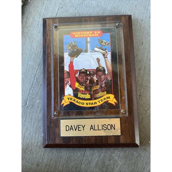Authentic Vintage Sports Plaques DaveyAllison Victory #3 Sears Point #4 Michigan - Picture 4 of 7